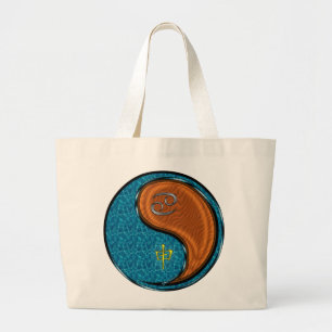 Cancer & Wood Monkey Large Tote Bag