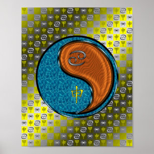 Cancer & Wood Monkey Poster