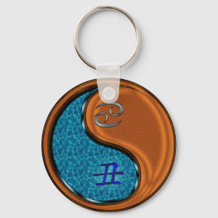 Cancer & Wood Ox Key Ring