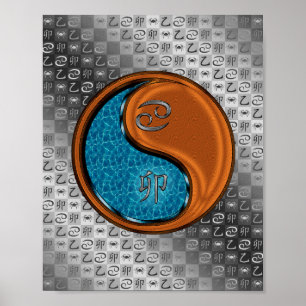 Cancer & Wood Rabbit Poster