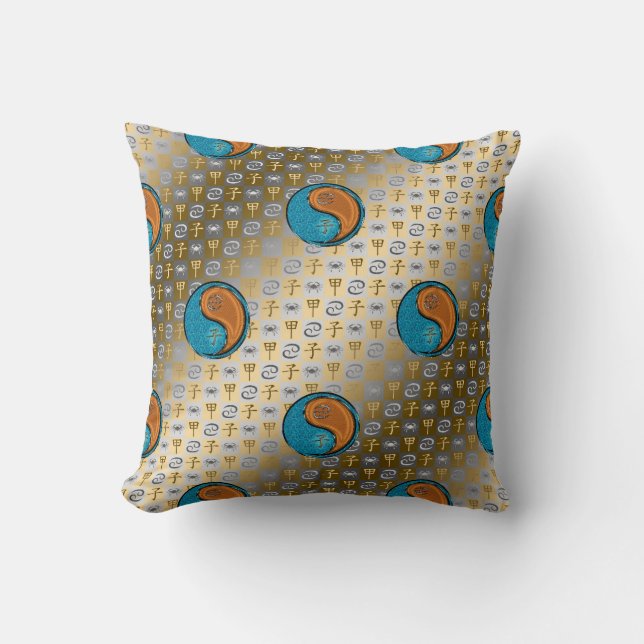 Cancer & Wood Rat Cushion (Front)