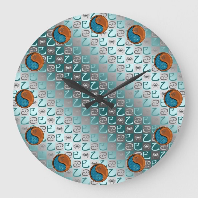 Cancer & Wood Snake Large Clock (Front)