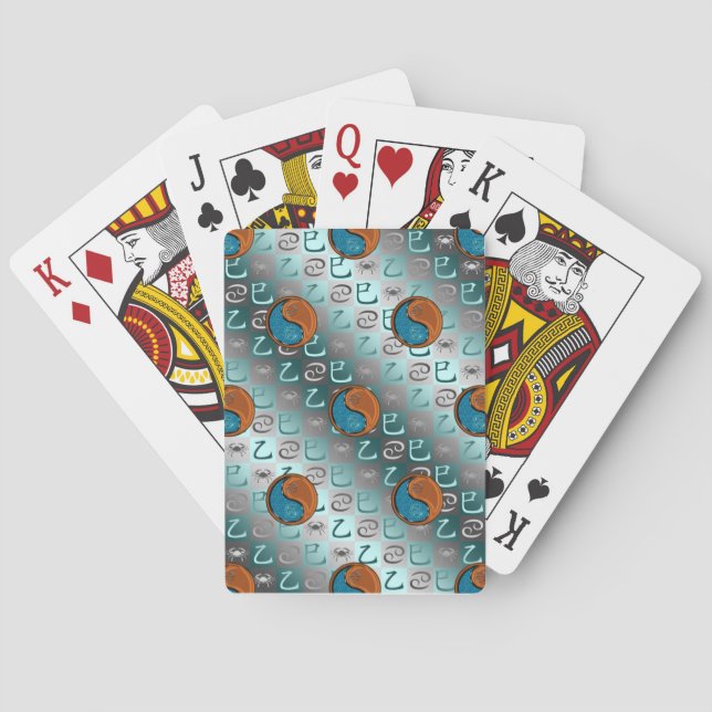 Cancer & Wood Snake Playing Cards (Back)