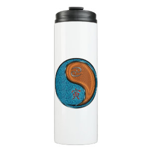 Cancer & Wood Tiger Thermal Tumbler