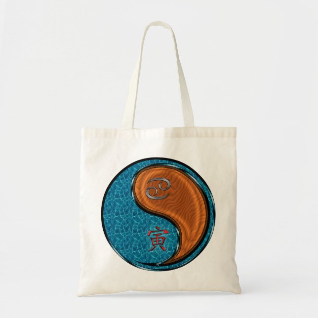 Cancer & Wood Tiger Tote Bag (Front)