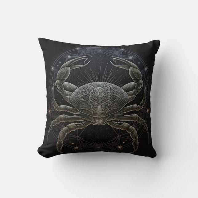 Cancer Zodiac Astrological Cushion (Front)