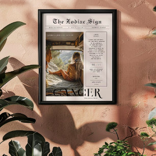 Cancer   Zodiac Astrology Photo Newspaper Poster