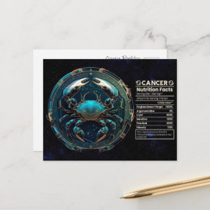 Cancer Zodiac Birthday Postcard