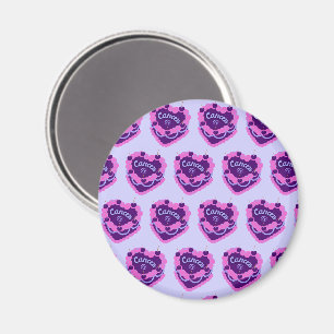 Cancer Zodiac Coquette Heart Birthday Cake Magnet