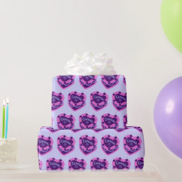 Cancer Zodiac Coquette Heart Birthday Cake Wrapping Paper