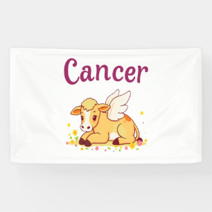 Cancer Zodiac Cow , Cute Cancer Banner