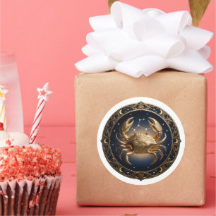 Cancer Zodiac Crab Classic Round Sticker