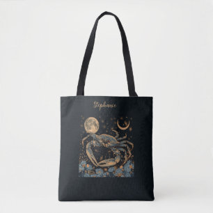 Cancer Zodiac Crab Horoscope Sign Tote Bag