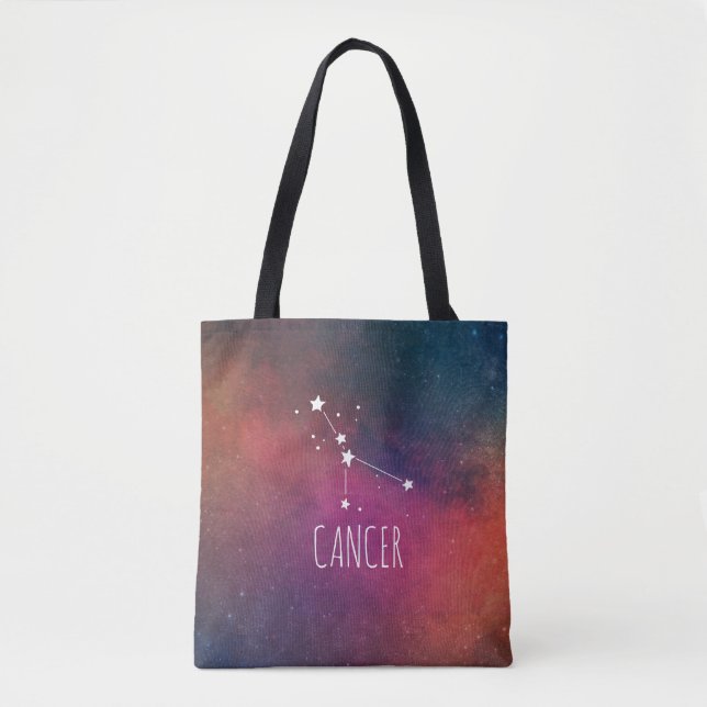 Cancer Zodiac Galaxy Tote Bag (Front)