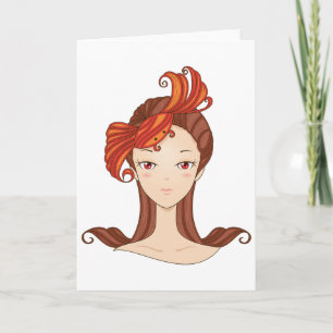 Cancer Zodiac Goddess Red Crab Hair Card
