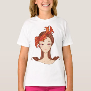 Cancer Zodiac Goddess Red Crab Hair T-Shirt