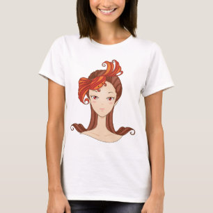 Cancer Zodiac Goddess Red Crab Hair T-Shirt