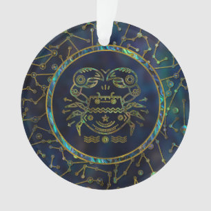 Cancer Zodiac Gold Abalone on Constellation Ornament