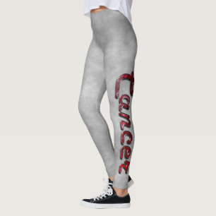 Cancer Zodiac in Ruby Gemstone Leggings
