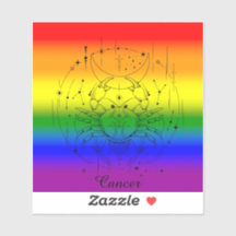 Cancer Zodiac LGBTQ Pride Rainbow Astrology Design