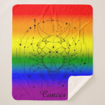 Cancer Zodiac LGBTQ Pride Rainbow Astrology Design