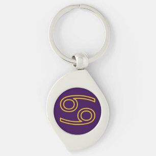Cancer Zodiac Metal Keychain
