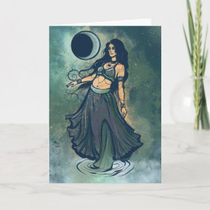 Cancer Zodiac MoonChild Goddess Belly Dancer Card