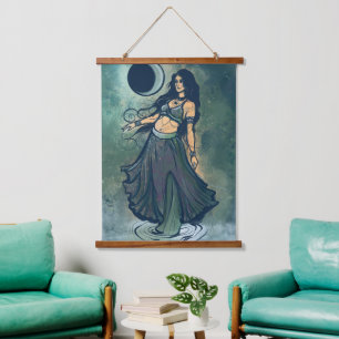 Cancer Zodiac MoonChild Goddess Belly Dancer       Hanging Tapestry