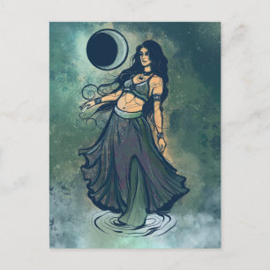 Cancer Zodiac MoonChild Goddess Belly Dancer       Postcard
