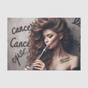 Cancer Zodiac Musician Clarinet Decoupage Tissue Paper