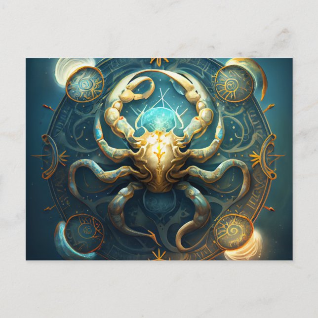 Cancer Zodiac Postcards (Front)
