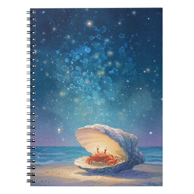 Cancer Zodiac Seashell Notebook (Front)