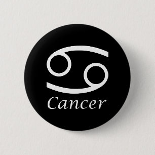 ‘Cancer’ Zodiac Sign 6 Cm Round Badge