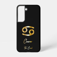 Cancer Zodiac Sign, Black & Gold