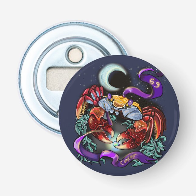 Cancer Zodiac Sign Bottle Opener (Front)