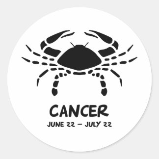Cancer zodiac sign classic round sticker