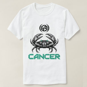 Cancer Zodiac Sign Cyber Neon Techwear T-Shirt
