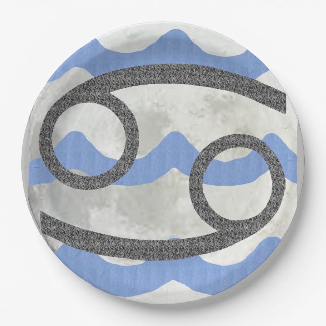Cancer Zodiac Sign Dinner Plate (Front)