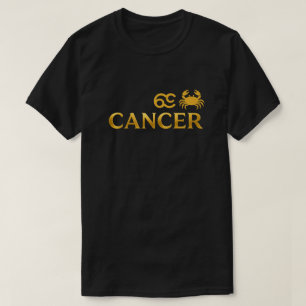 Cancer Zodiac Sign Gold Foil Elegant T-Shirt