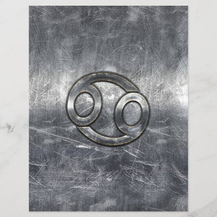 Cancer Zodiac Sign in Industrial Style Flyer