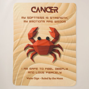 Cancer Zodiac Sign Modern 3D Astrology Design Sherpa Blanket
