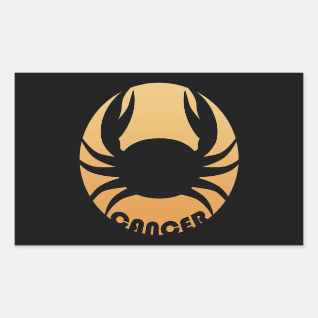 Cancer Zodiac Sign Rectangular Sticker (Front)