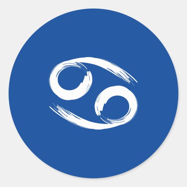 CANCER Zodiac Sign Summer June July Astrology  Classic Round Sticker (Front)