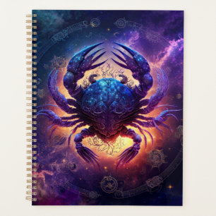 Cancer Zodiac Sign Watercolor Design Planner