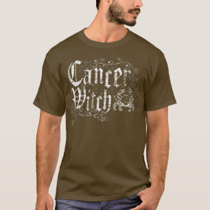 Cancer Zodiac Sign Witch Craft Vintage Distressed T-Shirt