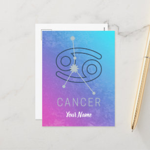 Cancer Zodiac Star Sign Horoscope Constellation Holiday Postcard