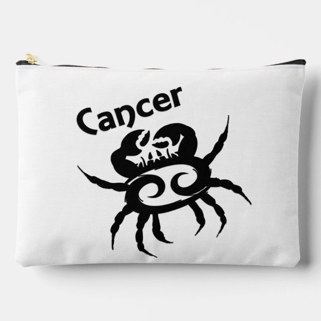 Cancer Zodiac Symbol and Sign Accessory Pouch (Front)