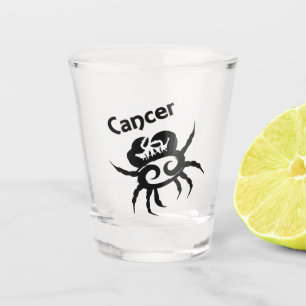 Cancer Zodiac Symbol and Sign Shot Glass