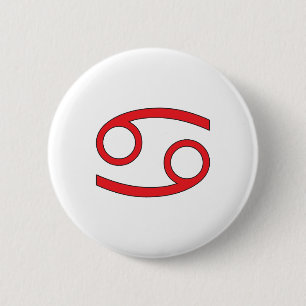 Cancer, Zodiac symbol, horoscope 6 Cm Round Badge