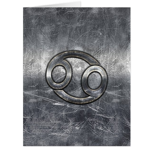Cancer Zodiac Symbol in Distressed Decor (Front)